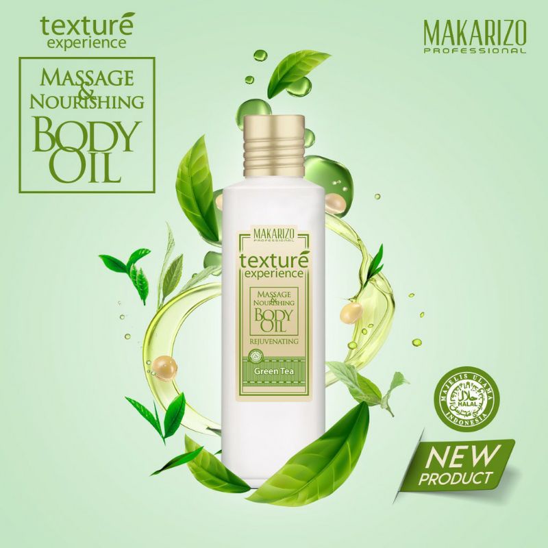 (BEAUTY MAXX)TEXTURE/MAKARIZO TEXTURE/MAKARIZO PROFESIONAL TEXTURE/MASSAGE BODY MAKARIZO/BODY OIL MAKARIZO/MASSAGE OIL GREEN TEA/MASSAGE &amp; NOURISHING BODY