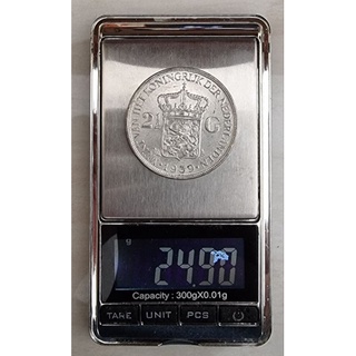 Image of thu nhỏ koin kuno 2,5 Gulden Wilhelmina 1939 XF to aU #3