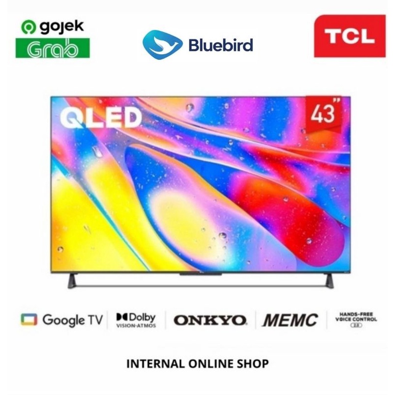 TCL 43Q725 Smart TV 43 Inch 4K UHD QLED Android TV Garansi Resmi