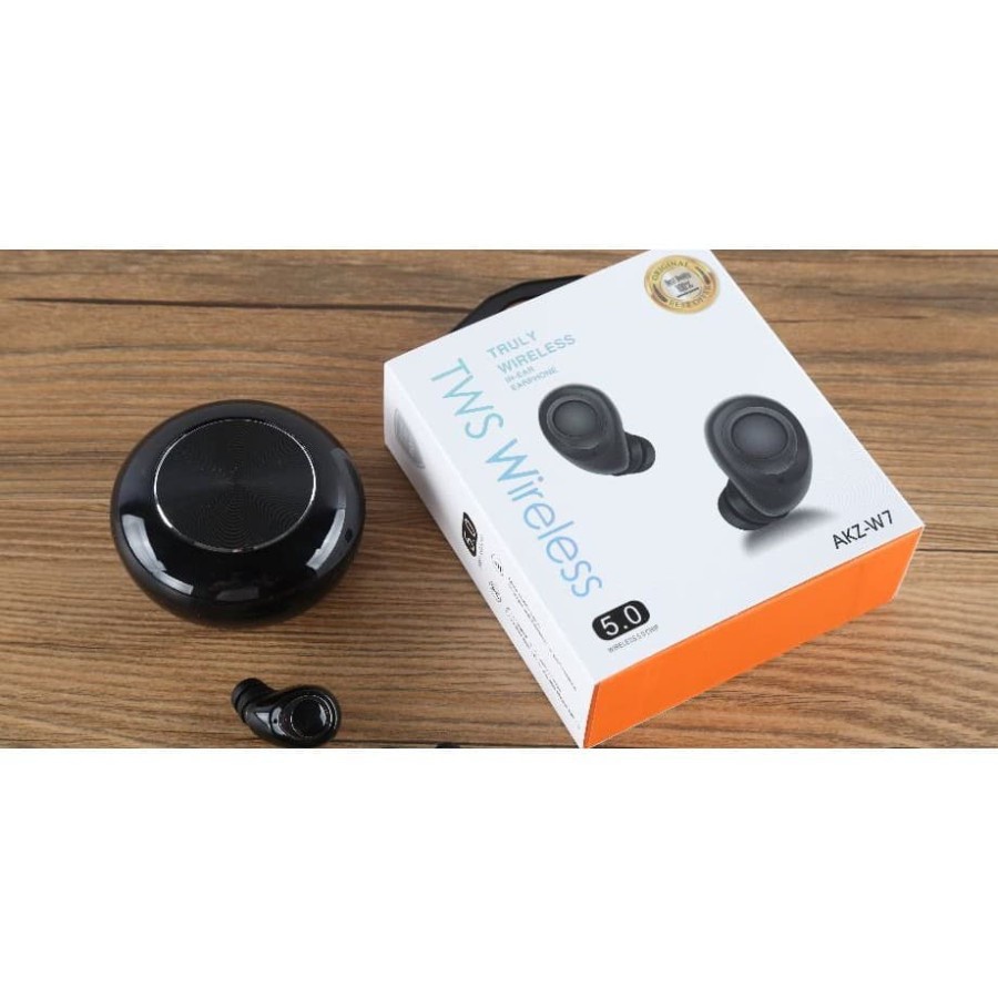 familygames TWS AKZ W7 earphone earbuds bluetooth headseat kontrol sentuh stereo wireless headphone