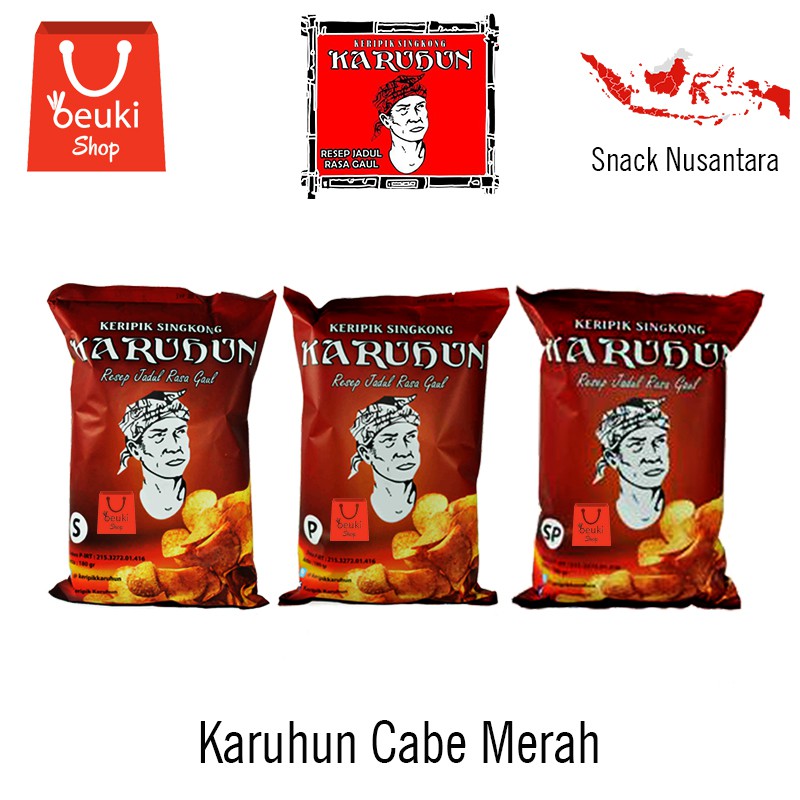 

Karuhun Keripik Singkong Cabe Merah Rajanya Keripik Singkong - 130gr