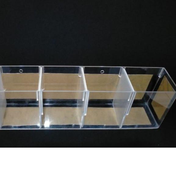 ✪ SOLITER AKRILIK CUPANG AKUARIUM CUPANG MINI SELFIE 5 KAMAR 45 x 7 X 12cm 2mm BENING ☇