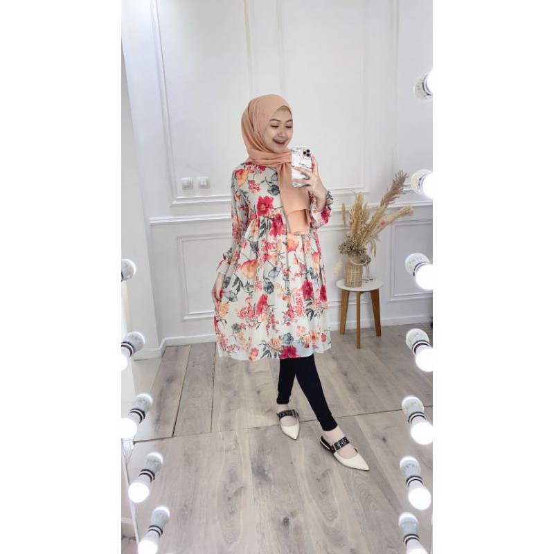 MyFryra Zara Nagita Tunic ORI BKK | Zara Nagita Tunic, Zara Tunic, Import BKK, Floral Dress