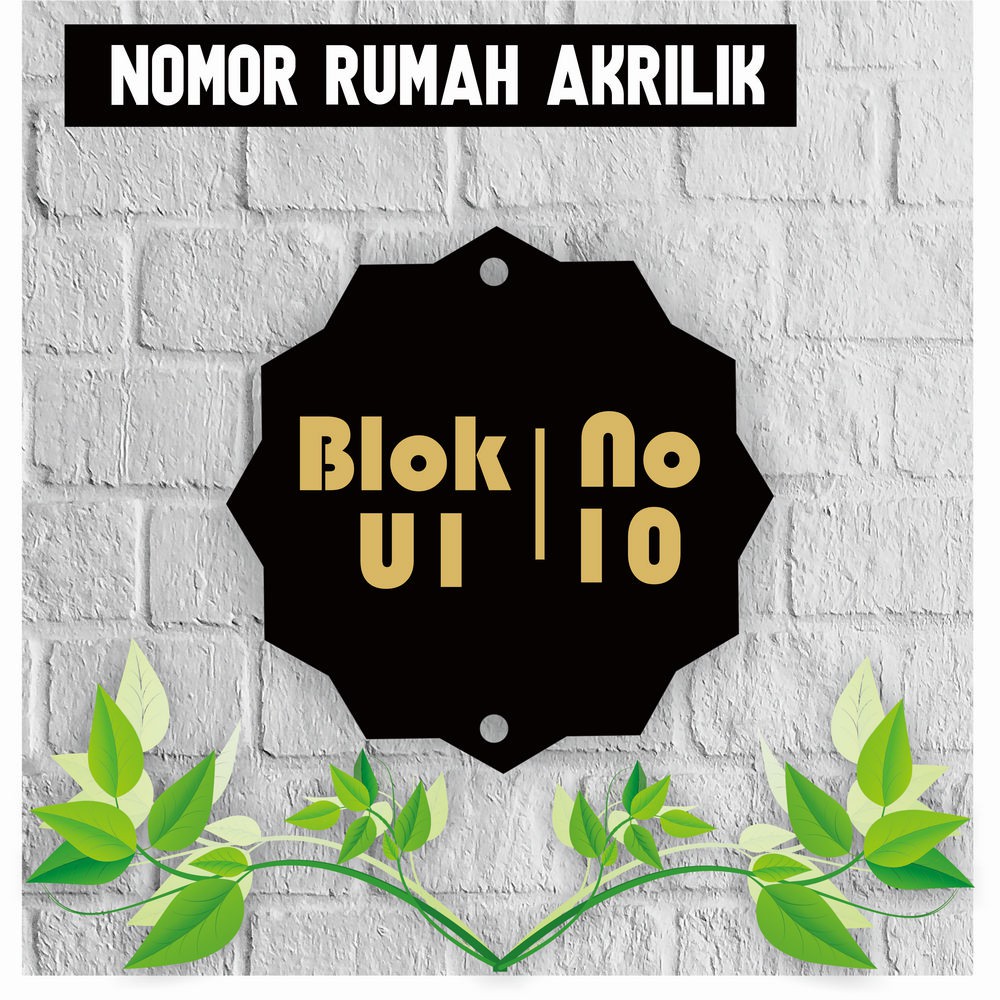 

PAPAN NOMOR ALAMAT RUMAH AKRILIK | NOMOR RUMAH ACRYLIC UKURAN 17x17CM AKRILIK SOLID HN15