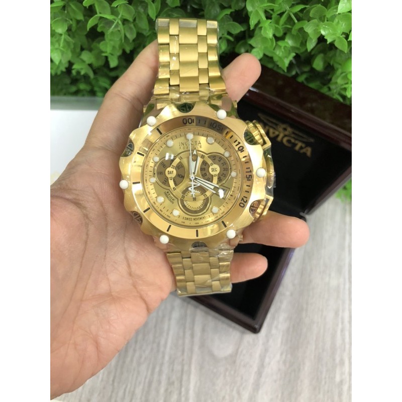 JAM INVICTA FULL GOLD /TGL-HARI (BATTERY)