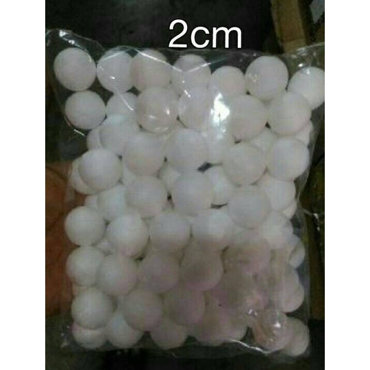 

Premium Paket Gabus 2 Cm Isi 50 Biji Sterofoam Warna Putih Murah Bola