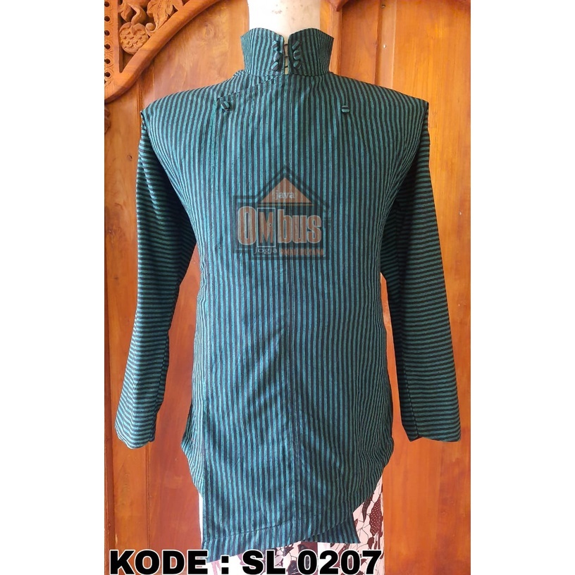 Surjan Lurik Tenun Grade A Kode SL 0207 | Baju Jawa | baju tradisional | baju lurik | Java Ombus