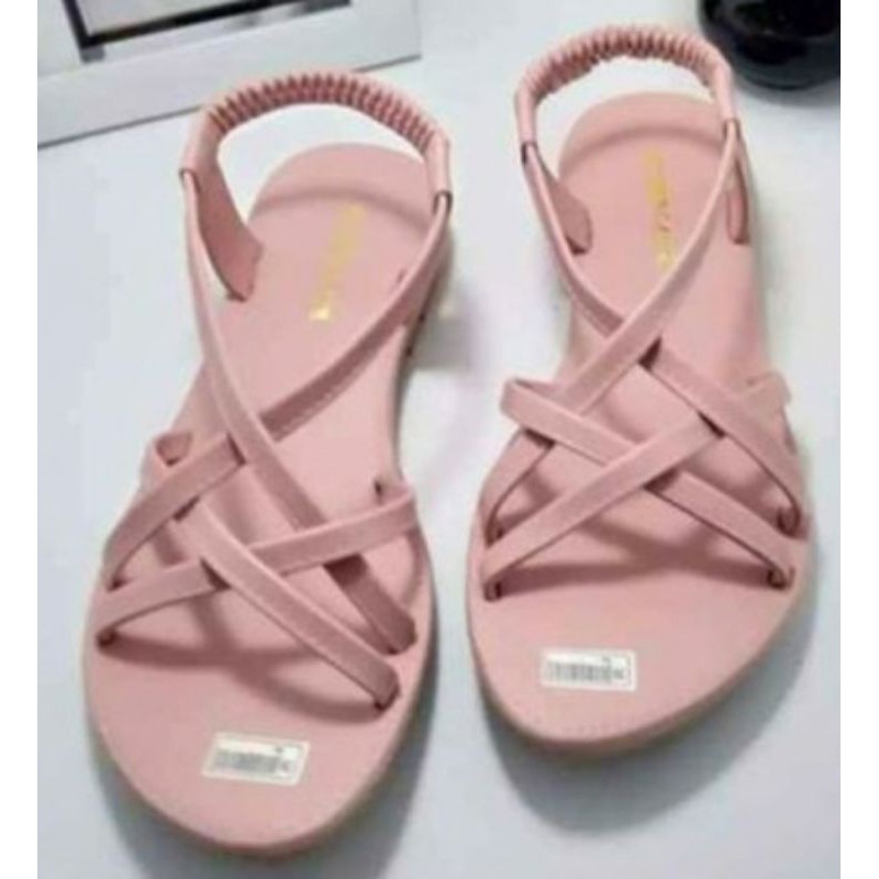 Sandal Sepatu Tali Silang Karet Wanita Termurah