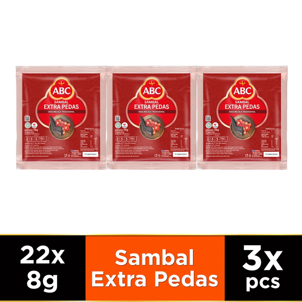 ABC Saus Sambal Extra Pedas 66 x 8g