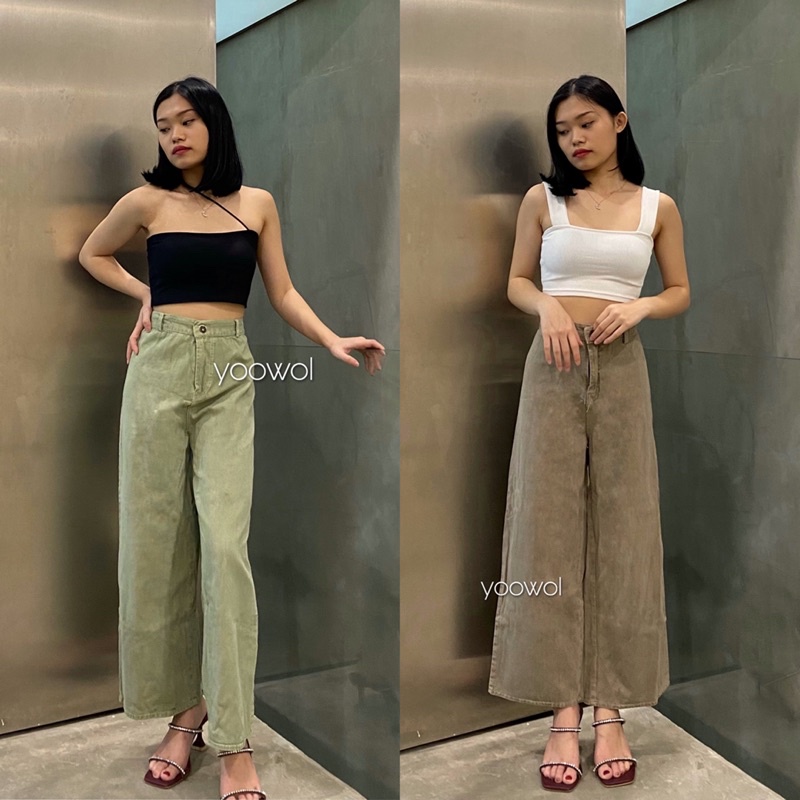 Kelly Cullote/ Kulot Jeans Highwaist Wanita