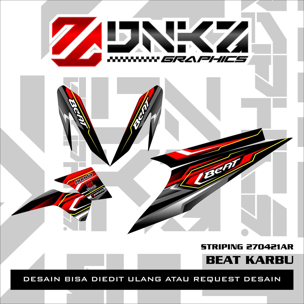Stiker Beat Karbu Decal Striping Beat Karbu Premium Racing ST270421 DNKZ
