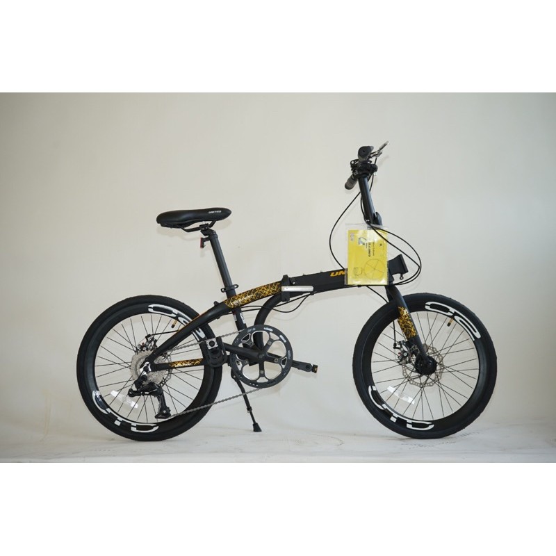 Sepeda Lipat United Nigma 10s folding bike frame alloy 10 speed double discbrake branded bike ...