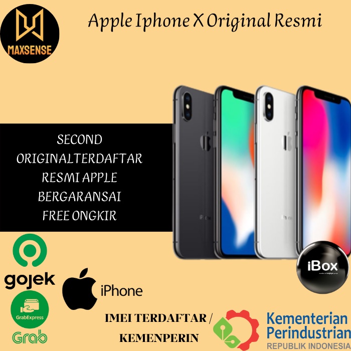 iPhone X Second Original Terdaftar Resmi 64GB 128GB 256GB