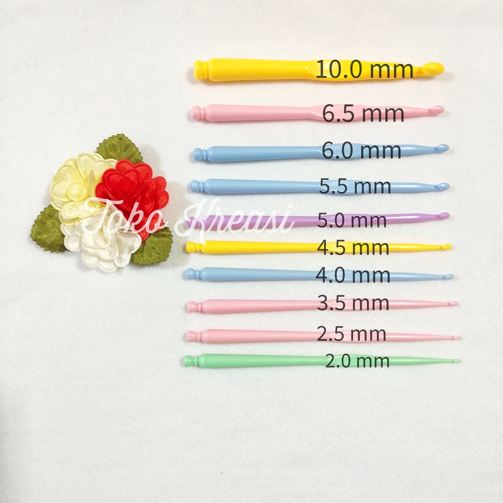 Hakpen rajut / jarum rajut plastik/crochet hook plastic