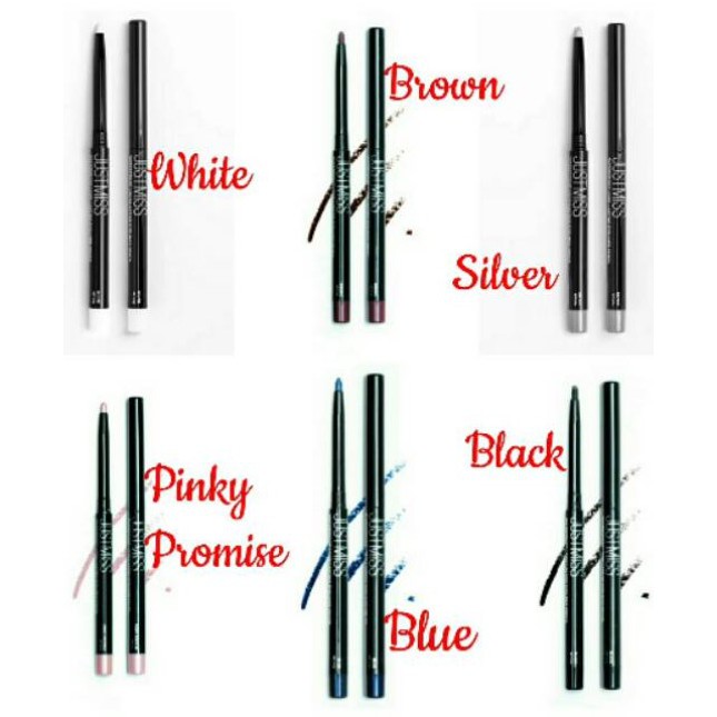 Justmiss Longlasting Eyeliner Pencil (Putar) 0.3gr waterproof