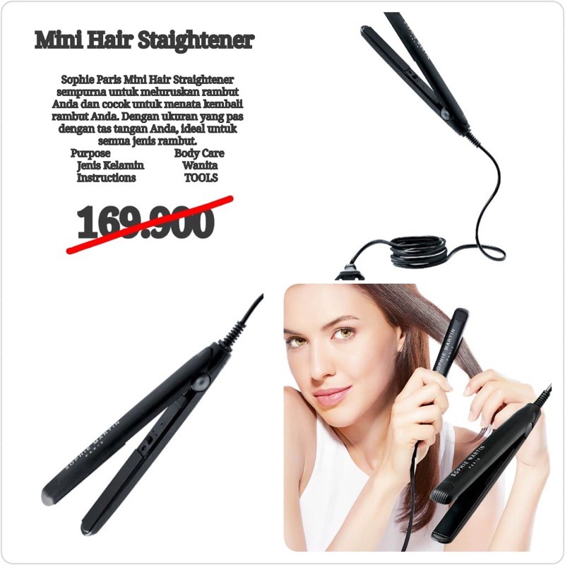 catok mini atau mini hair straightener sophie martin