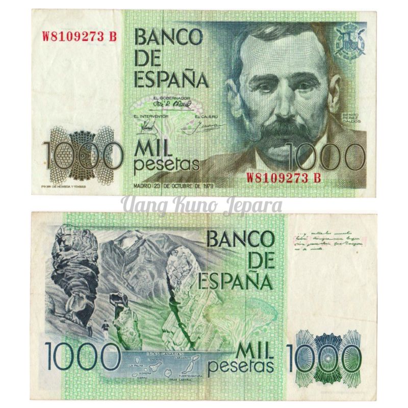 Uang Kuno Luar Atau Asing 1000 Pesetas Spanyol Tahun 1979