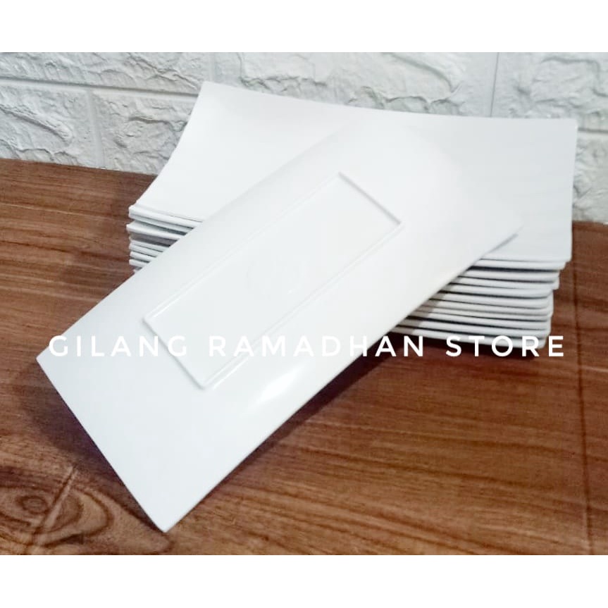 12 PCS PIRING SUSI PUTIH POLOS BAHAN MELAMIN