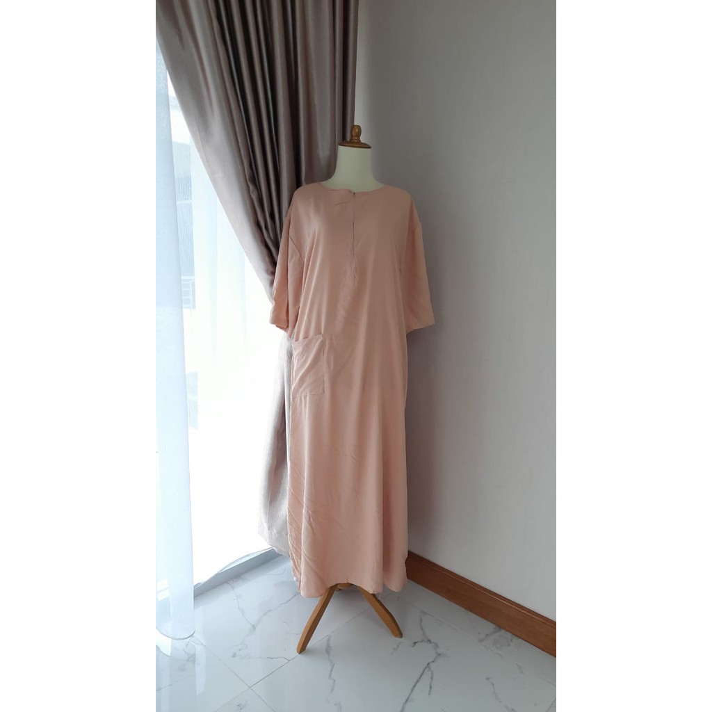 Daster Rayon Habel / DASTER POLKA Longdress, Lengan raglan 3/4-3