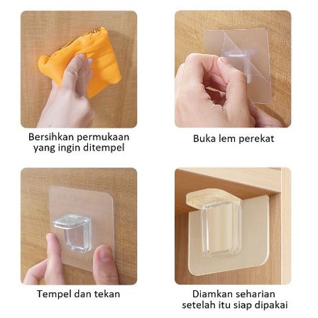DF HP230 Hook Penahan Bawah Laci Lemari Perekat Dinding Penopang Rak Lemari