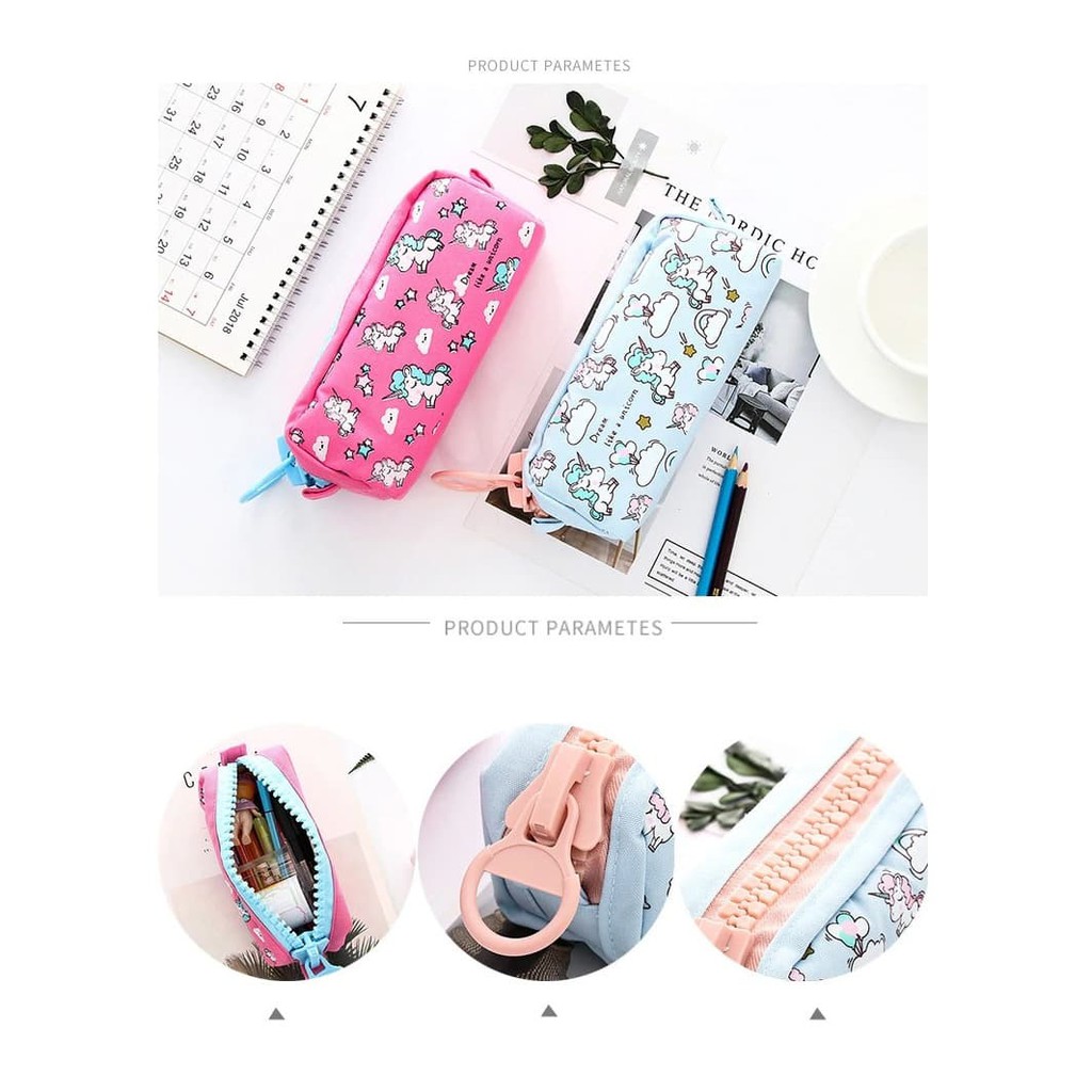 

KAWAII UNICORN BIG ZIPPER LARGE PENCIL CASE / TEMPAT PENSIL