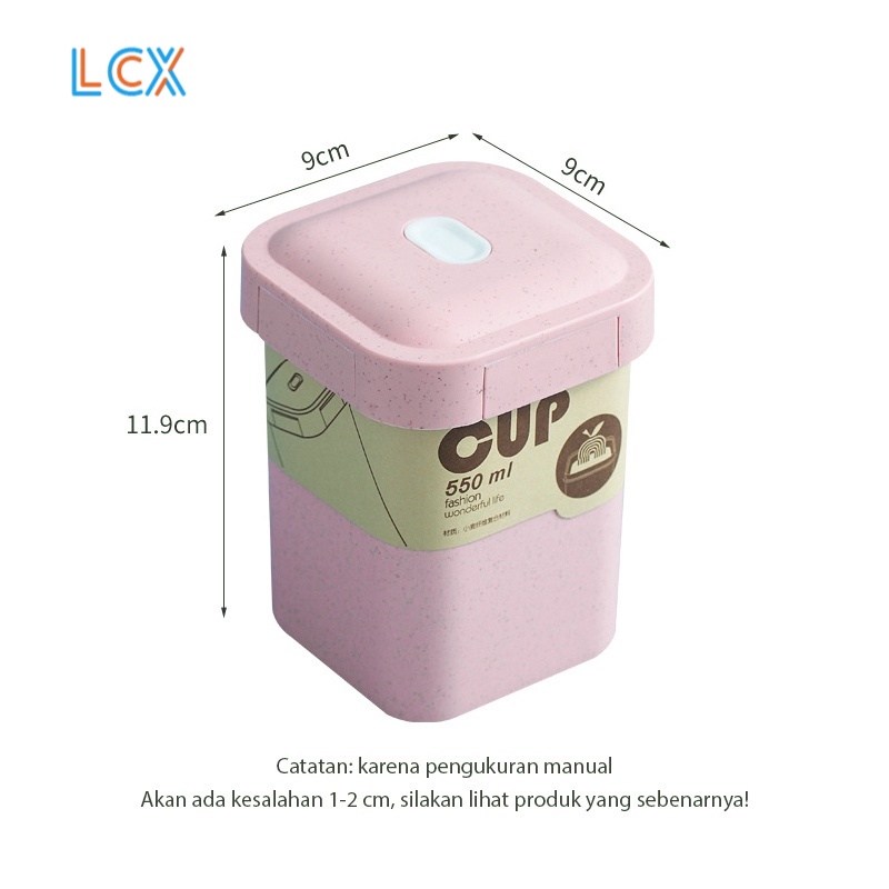 LCX 550ml Cangkir Sup/Anti Bocor Tumpah Portable Sop Cup Free BPA /Dapat dipanaskan VS-60