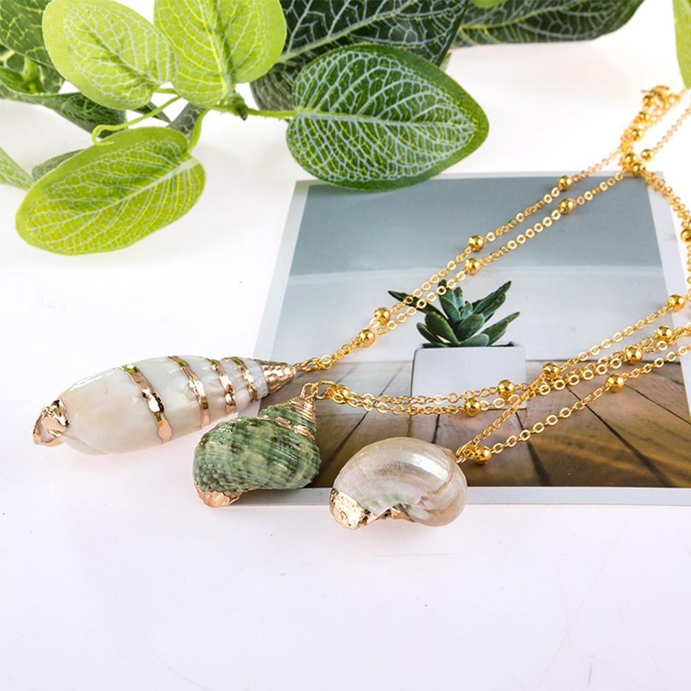 Needway   Shell Kalung Wanita Musim Panas Pantai Cowrie Sea Jewelry