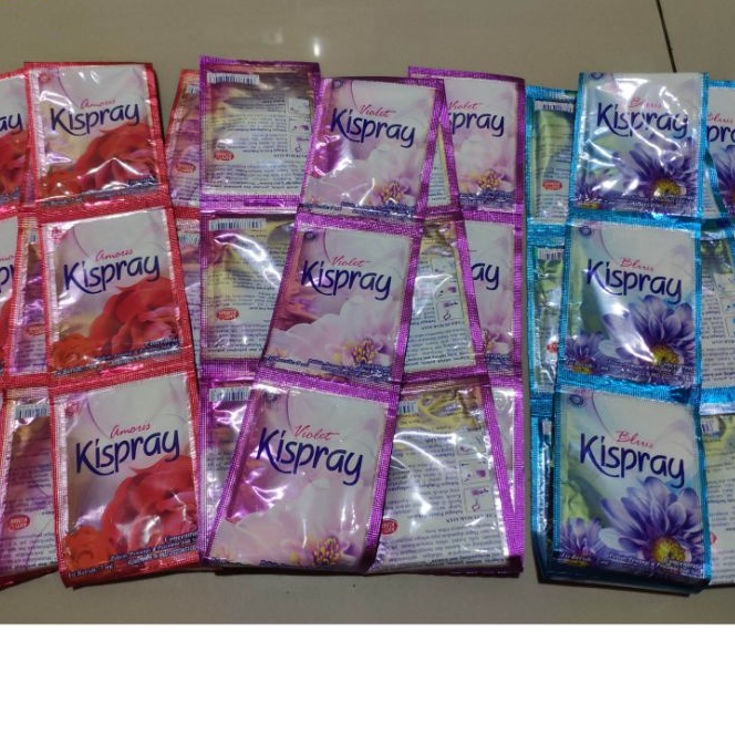 KISPRAY SACHET 1 SASET. PELEMBUT DAN PELICIN PAKAIAN 7ml