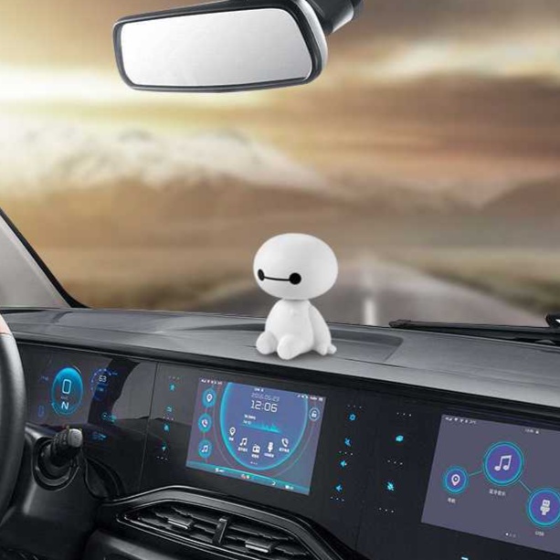 Aksesoris Hiasan Dashboard Mobil Boneka Goyang Baymax Shaking Head