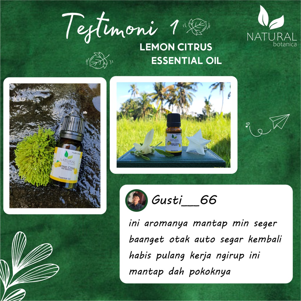 Natural Botanica Lemon Citrus Essential Oil Pure Minyak Esensial AromaTerapi Diffuser Humidifier