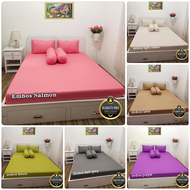 rumah_kita2020 Sprei Homemade Polos FREE Sarban Sargul / Sprei Polos Embos UK 160X200CM Sprei polos Single Aesthetic Monochrome Kotak Hitam dan Kotak putih Sprei sudut karet  SEPERAI SPRAI SEPREI