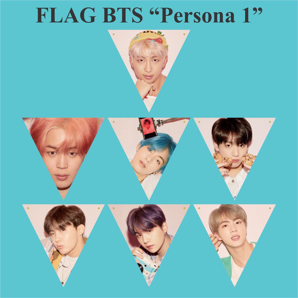 BUNTING FLAG BTS - PERSONA &amp; Tali Kpop Murah