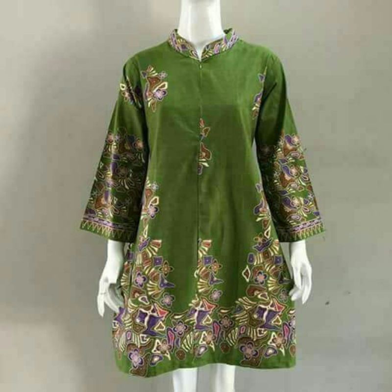 Grosir Terlaris TUNIK BATIK GENES JELITA TUNIC NAVBOR YELBOR WHITBOR CREAMBOR