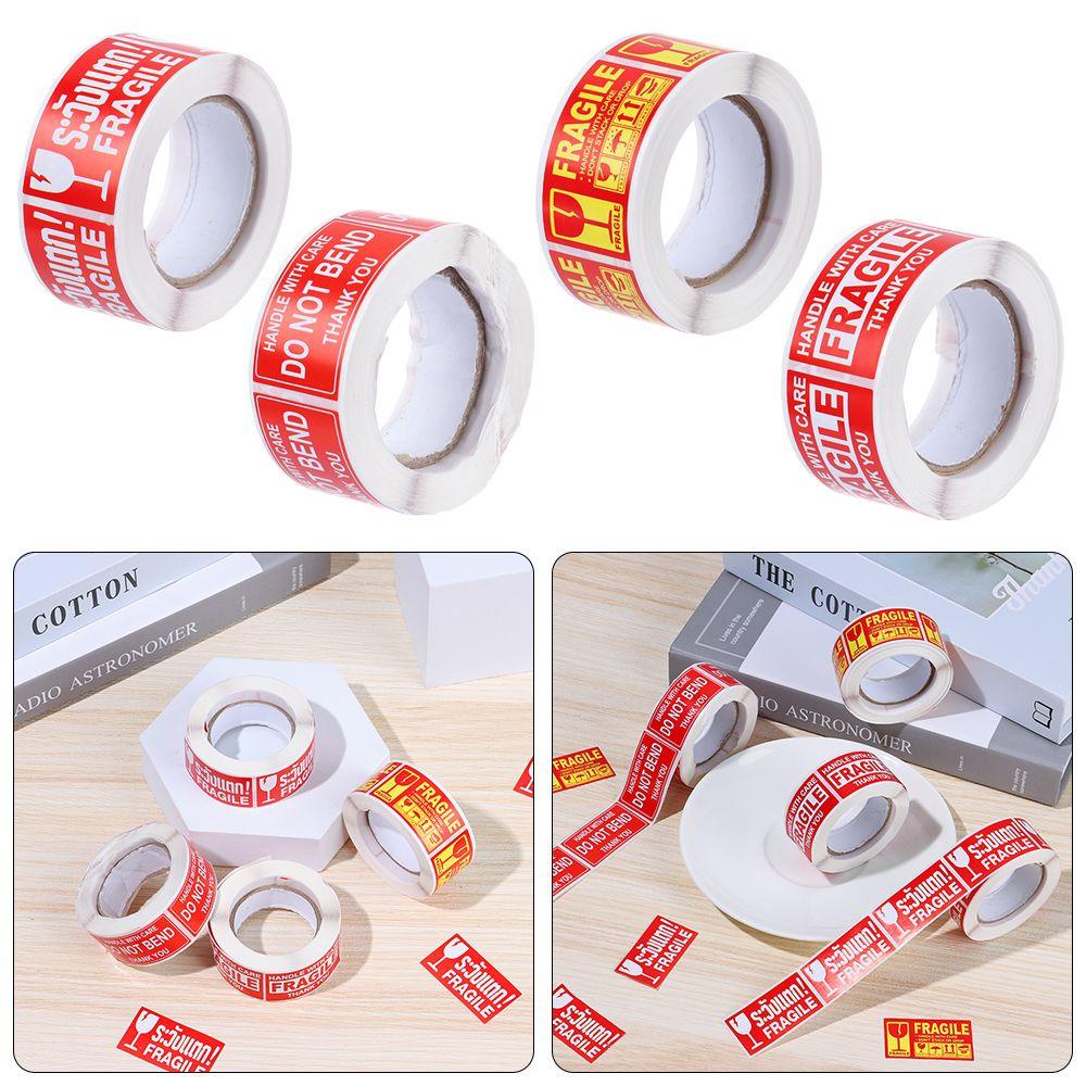 Wonder 250Pcs/roll Stiker Peringatan Fragile Bermanfaat Perawatan Kantor Pengiriman Kemasan Menandai Pengiriman Express Label