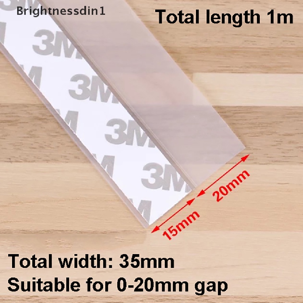 (Brightnessdin1) Strip Segel Bawah Pintu Tahan Cuaca / Suara Bahan Karet