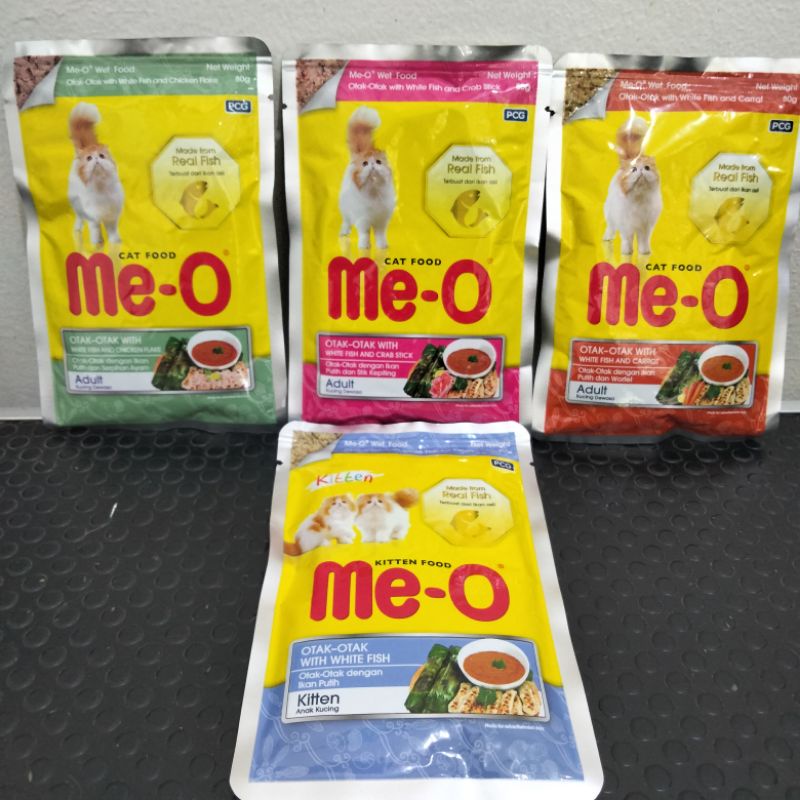 MEO POUCH 80 g ADULT & KITTEN VARIAN OTAK- OTAK/ 4 VARIAN