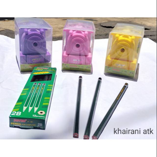 

Rautan putar kerakter kereta api+12pcs pensil joyko