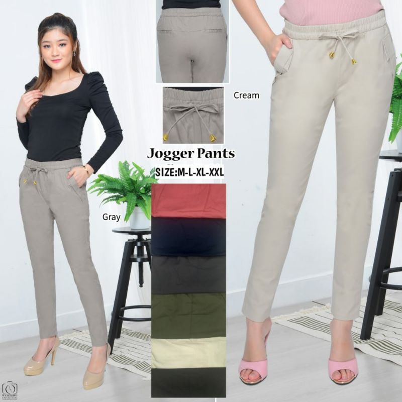 Celana Joger Wanita / Jogger Jumbo Tali / Termurah Terlaris