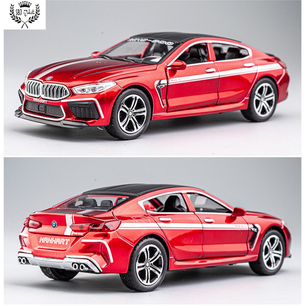 Diecast Miniatur Mobil BMW M8 MANHART Metal Collection Series Skala 1:32