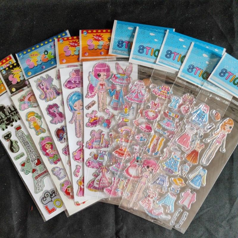 

Stiker mainan anak SS perempuan isi 10 pcs / stiker BP
