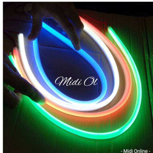 Lampu Alis 30 Cm - Lampu Neon Fleksibel 30 Cm Kedip