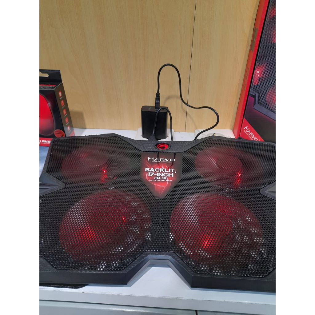 MARVO SCORPION FN38 COOLING PAD FOR GAMING 4 FAN WITH USB HUB GARANSI 1 TAHUN