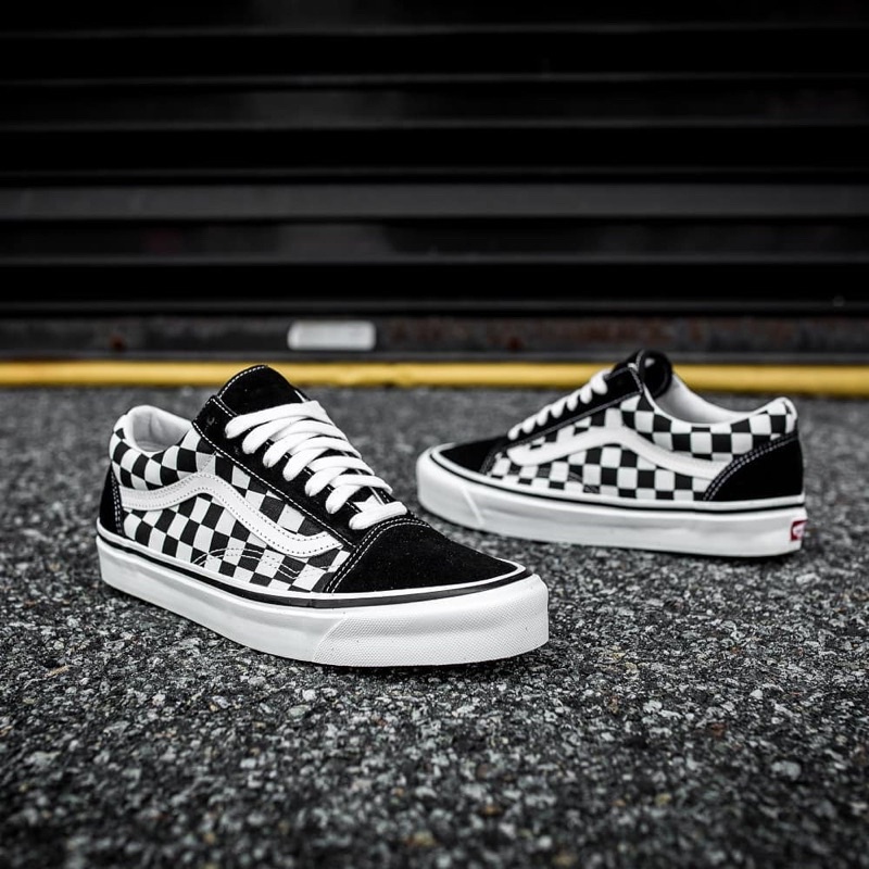 VANS OLDSKOOL 36 DX ANAHEIM FACTORY CHECKERBOARD BLACK/WHITE ORIGINAL 100%