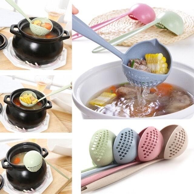 CENTONG SAYUR SARING 2IN1 / SENDOK KUAH SUP SERBAGUNA KITCHEN FOOD MULTIFUNGSI