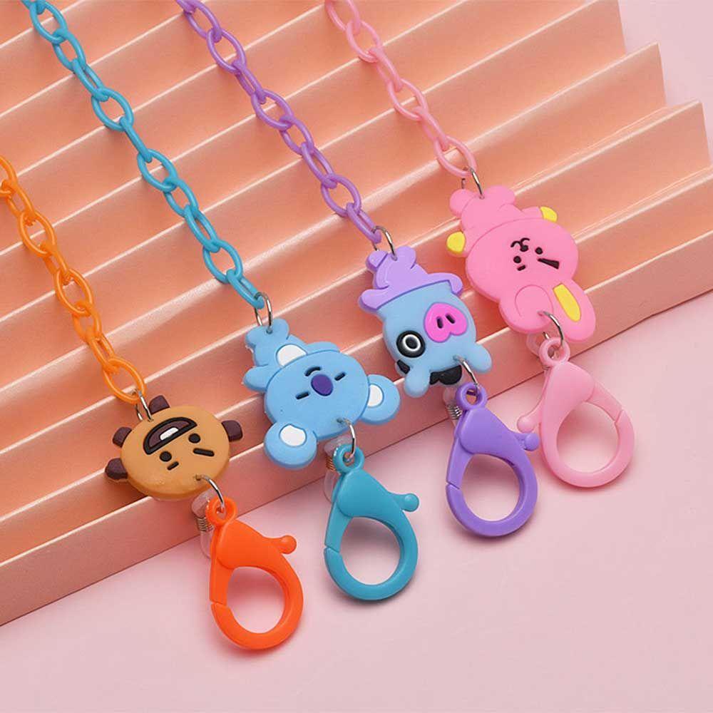 Lily Lanyard Akrilik Penggunaan Ganda Berwarna Rantai &amp; Lanyard Tali Kacamata Rantai Aksesoris Kacamata BT21 Sunglasses Chain