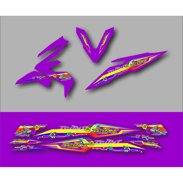 Striping beat street ESP ungu variasi