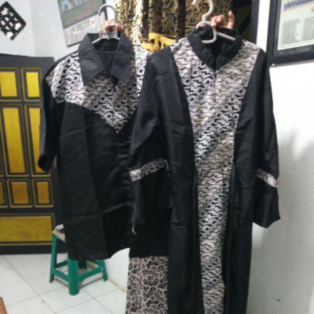 Best Seller!!! Baju Batik Sarimbit Set Gamis Kemeja Lengan Pendek Couple Morena By Titiek Batik