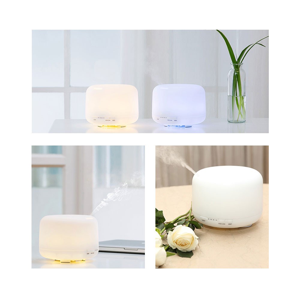 PELEMBAB RUANGAN AIR HUMIDIFIER ULTRASONIC HUMI H24 DIFFUSER AROMATHERAPHY 7 LED COLOR WITH REMOTE CONTROL 300ML