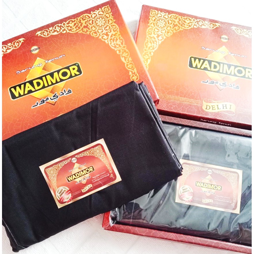 SARUNG WADIMOR HITAM PUTIH POLOS SARUNG WADIMOR BLACK AND WHITE SARUNG MURAH SARUNG SHOLAT SARUNG NU