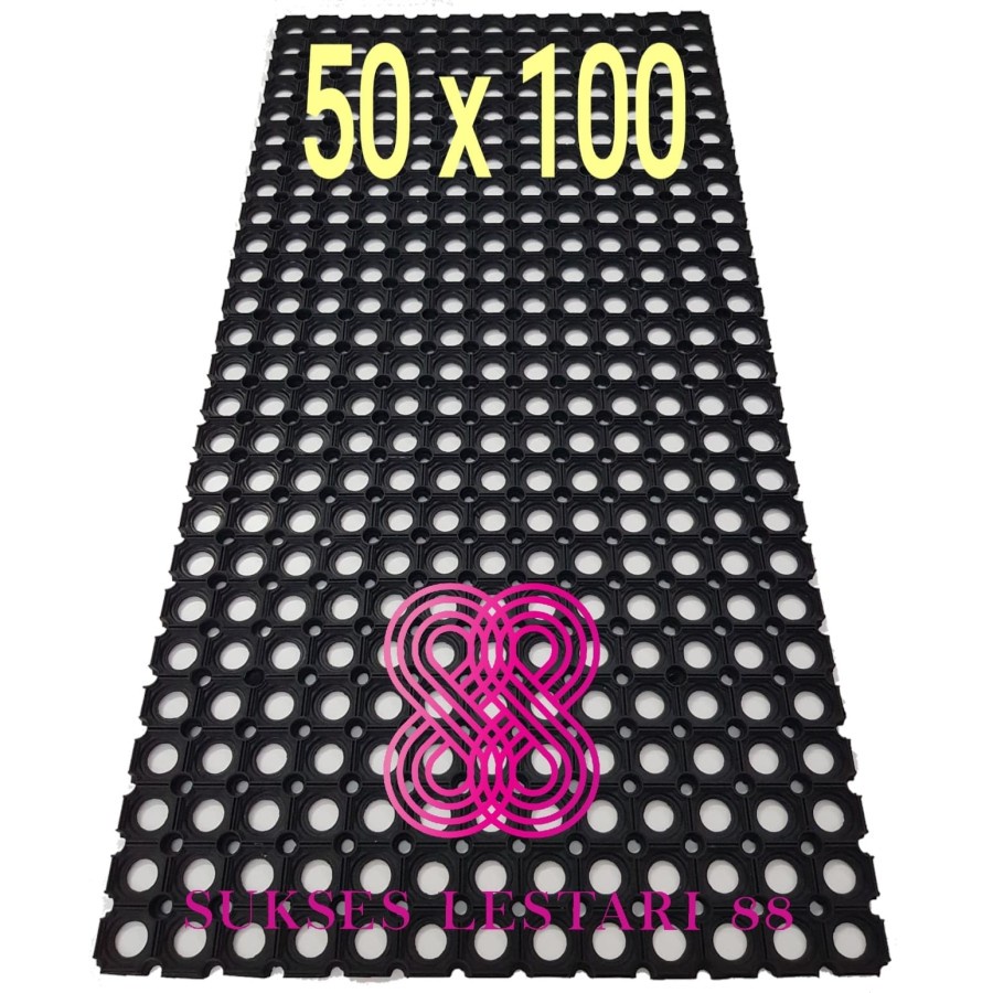 KESET KARPET KARET ANTI SLIP KARPET WUDHU MASJID KAMAR MANDI TOILET - 50 x 100 cm